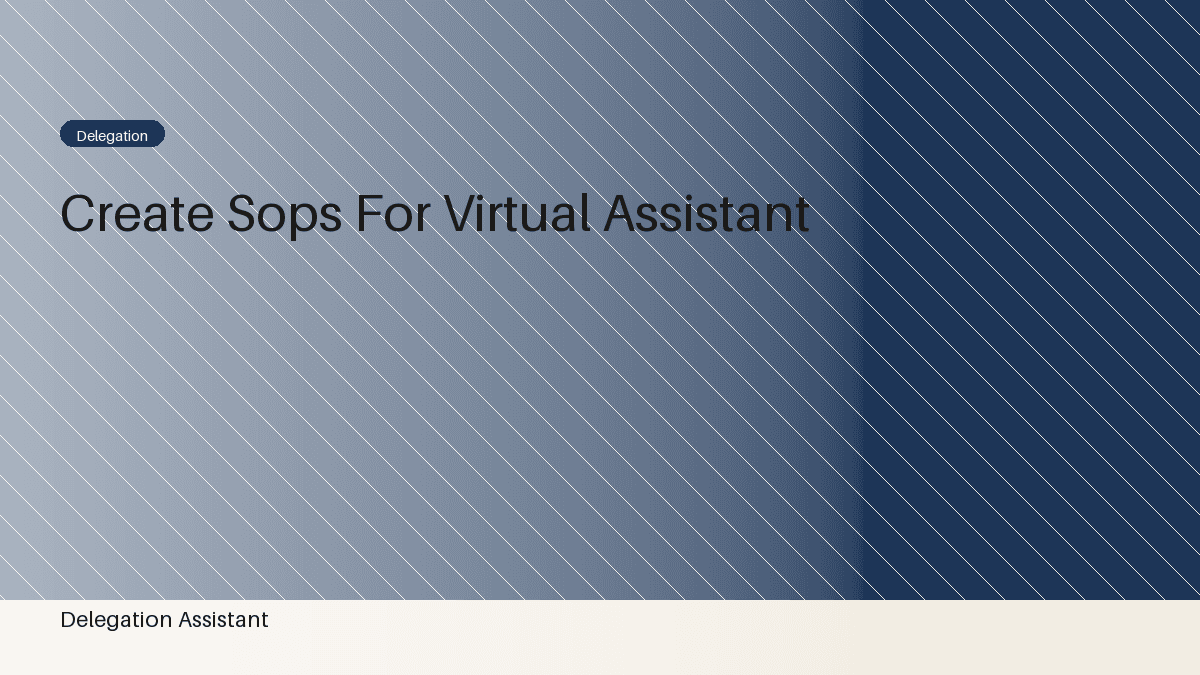 How to Create SOPs for Your Virtual Assistant