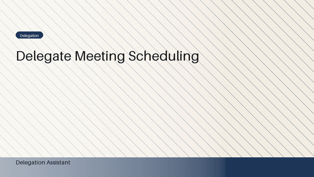 How to Delegate Meeting Scheduling to a Virtual Assistant