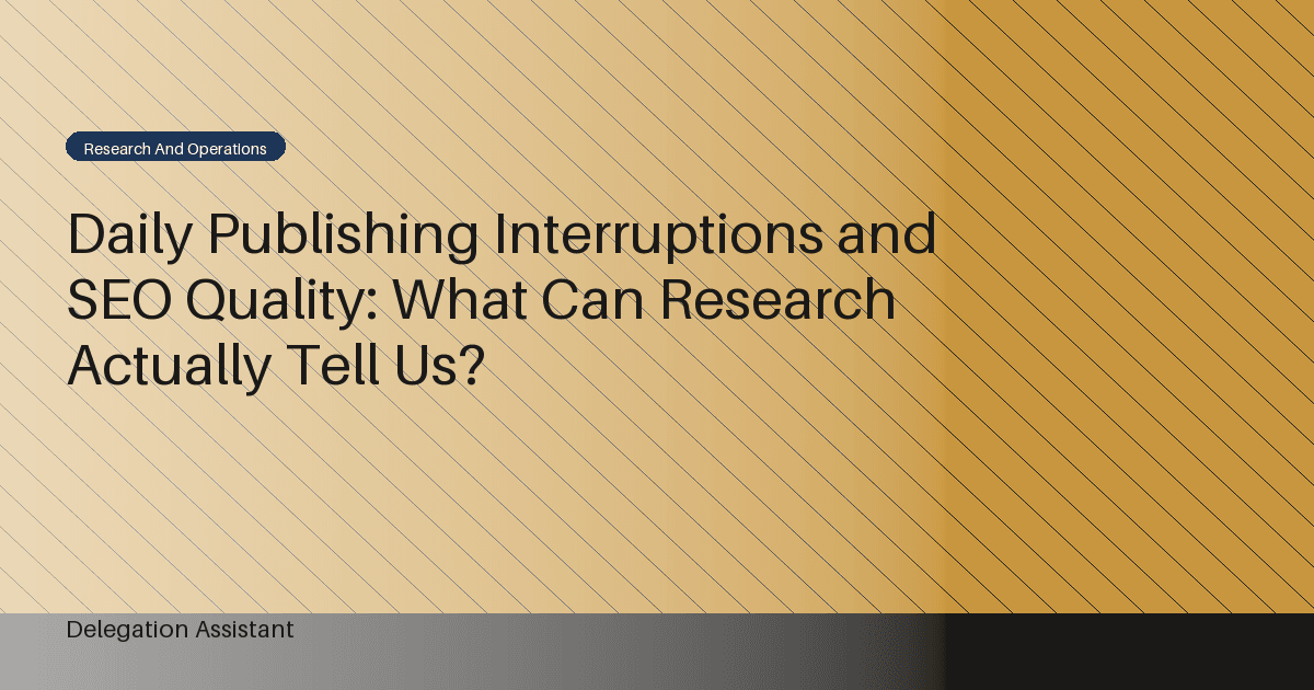 Editorial desk separating focused research from incoming publishing interruptions