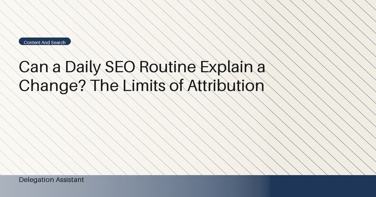 Annotated search measurement chart showing observation and attribution