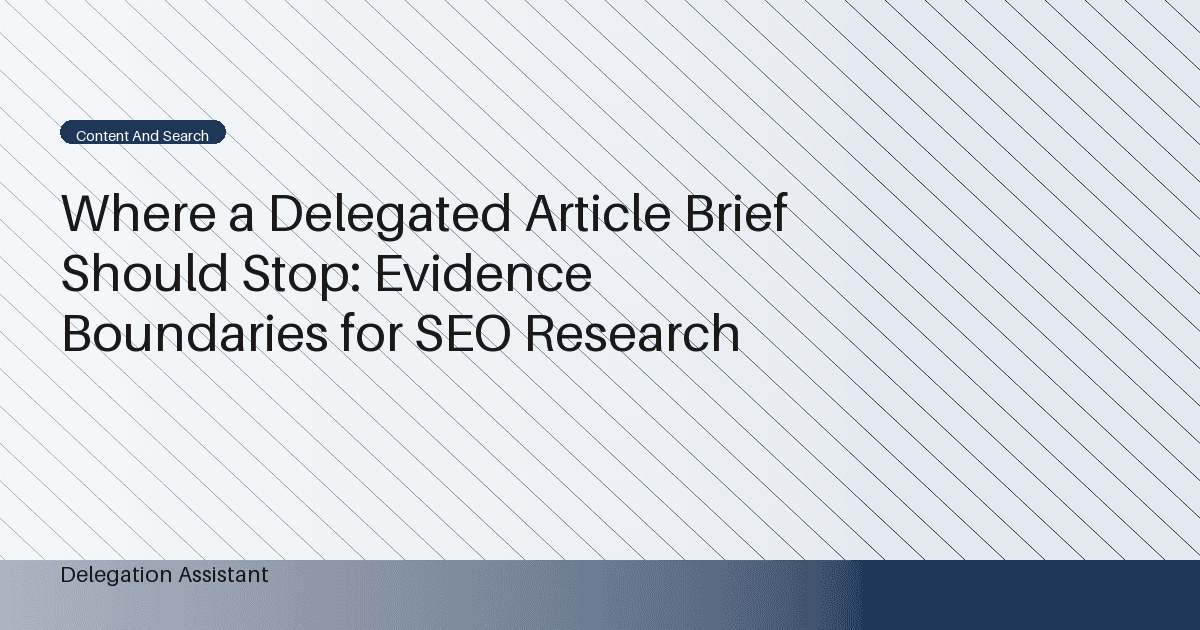 Research notes separating an article brief from an evidence claim