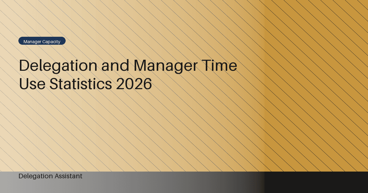 Research illustration for Delegation and Manager Time Use Statistics 2026