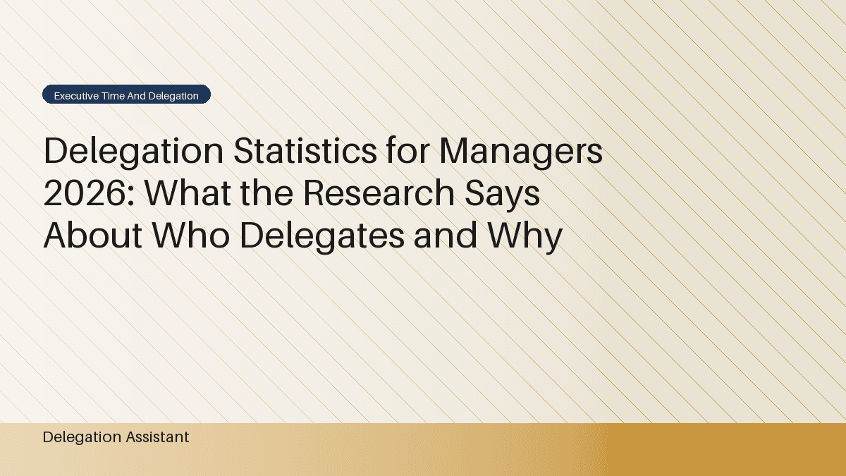 Bar chart of delegation rates and outcomes among managers in 2026