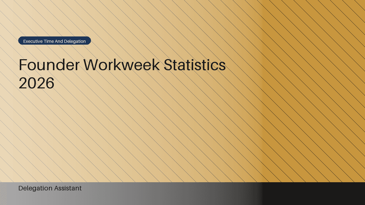 A stylized graphic representing a founder's busy workweek, with data points and technology icons.