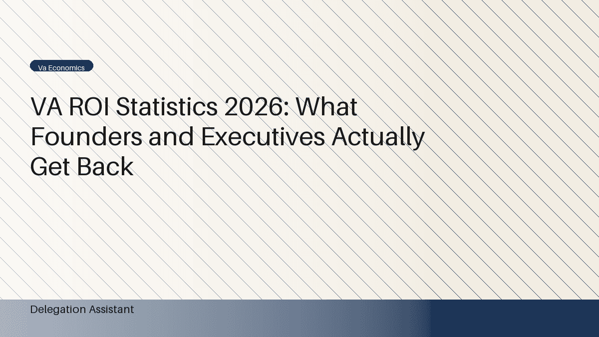 Data visualization showing ROI from virtual assistant delegation