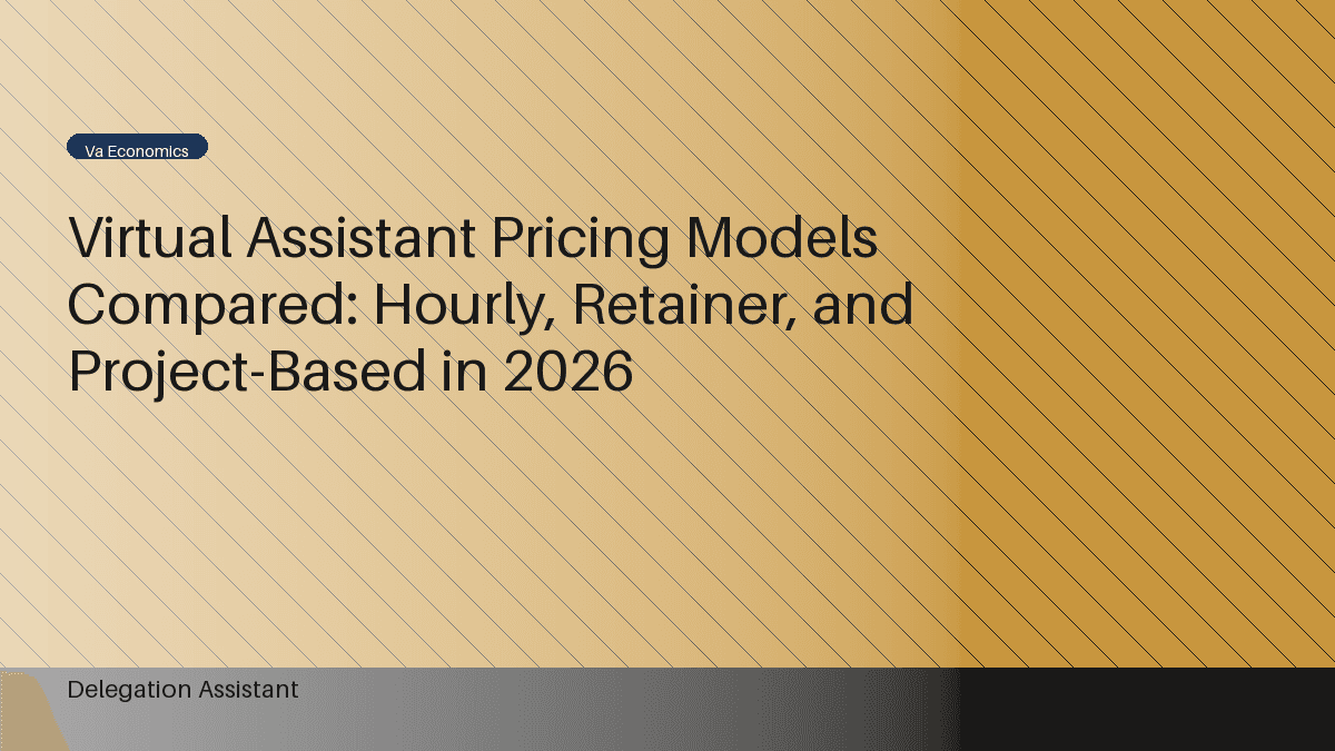 Comparison table of virtual assistant pricing models in 2026