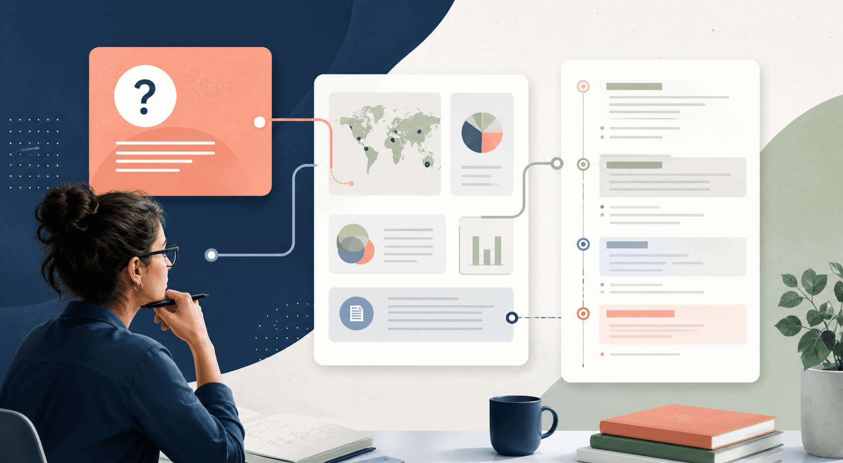 An editorial brief separating a question, evidence scope, and reader decision