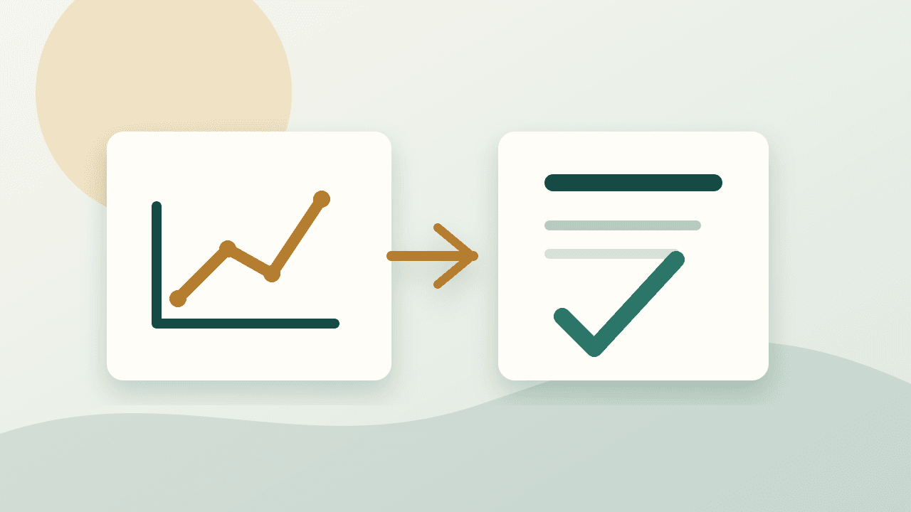 Search performance observations being translated into a bounded article improvement question