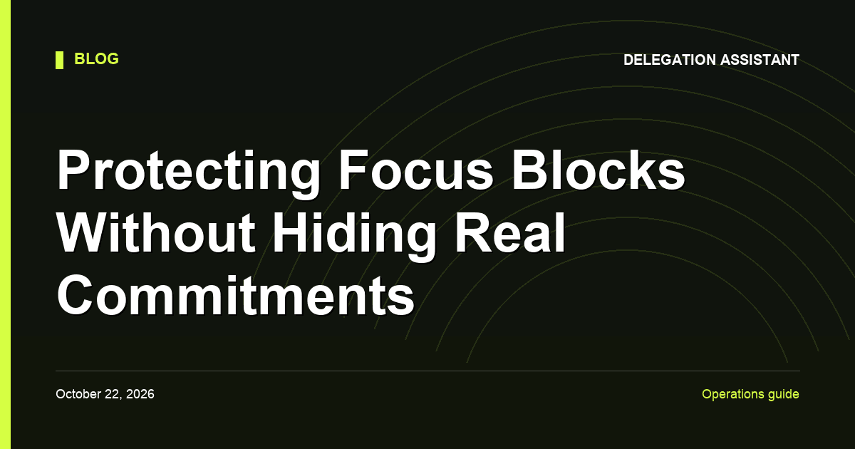 Protecting Focus Blocks Without Hiding Real Commitments
