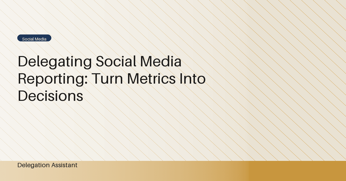 Social media metrics displayed on a weekly report