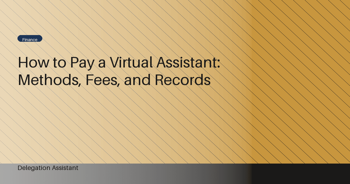 paying a virtual assistant payment methods