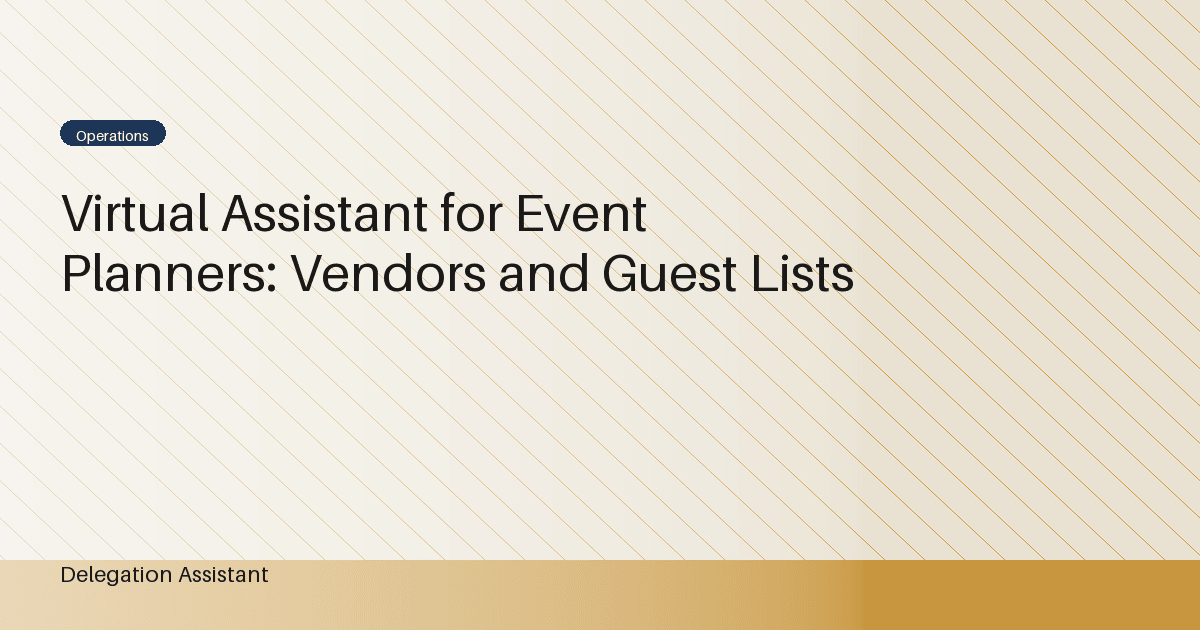 event planner coordinating vendors and timeline