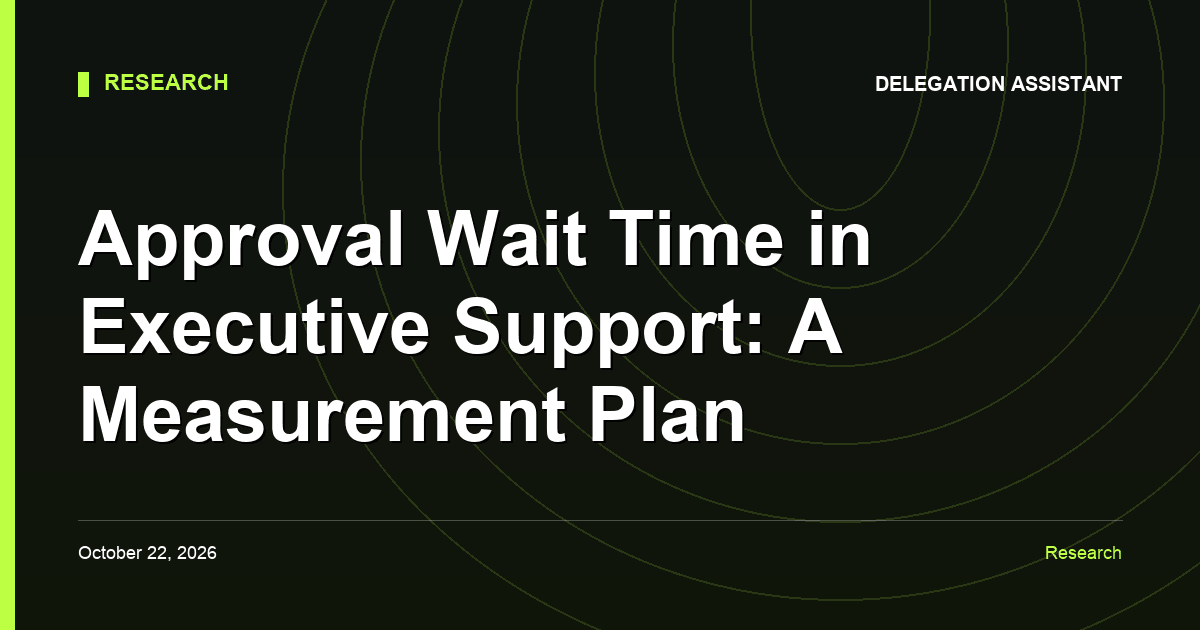 Approval wait time timeline with request, decision, and execution stages