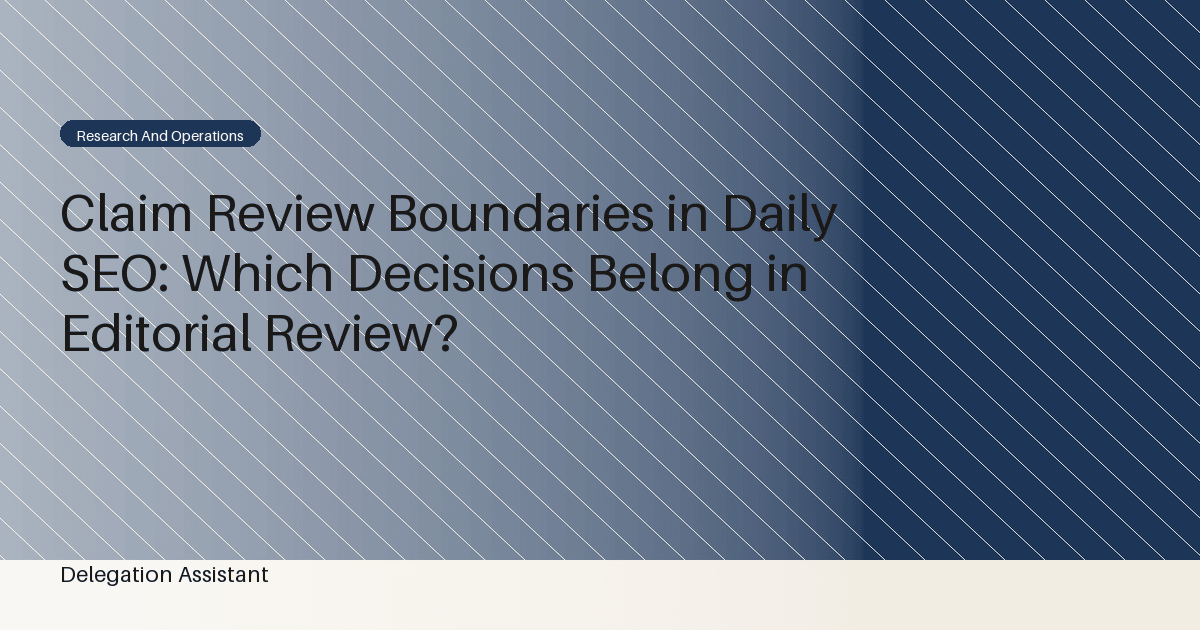Editorial reviewer separating routine source checks from claims needing judgment