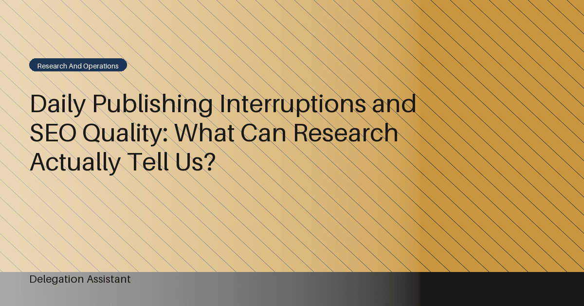 Editorial desk separating focused research from incoming publishing interruptions