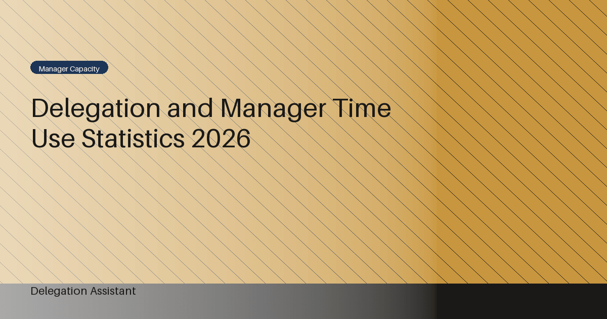 Research illustration for Delegation and Manager Time Use Statistics 2026