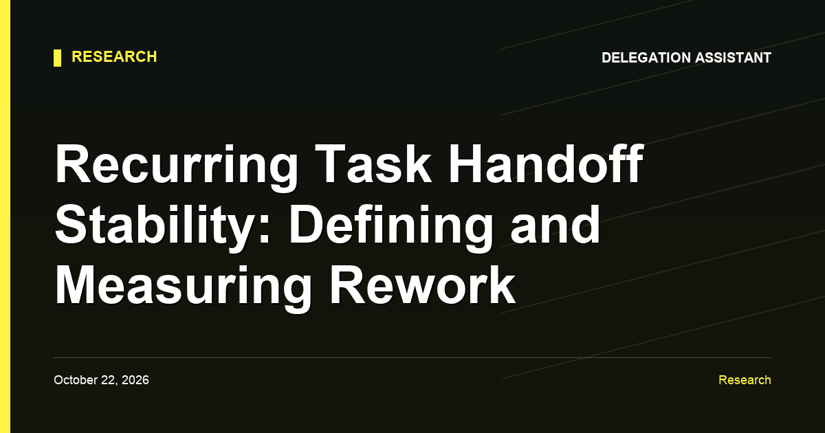 Recurring task rework measurement sheet with revision cycles