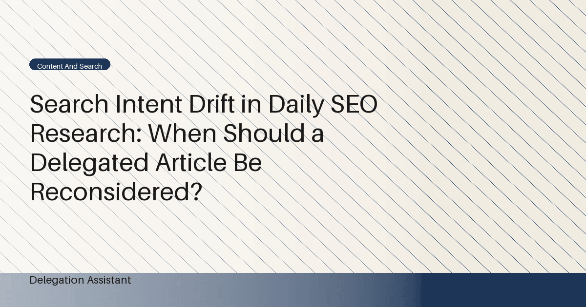 Research notes comparing a search question with the pages that currently answer it