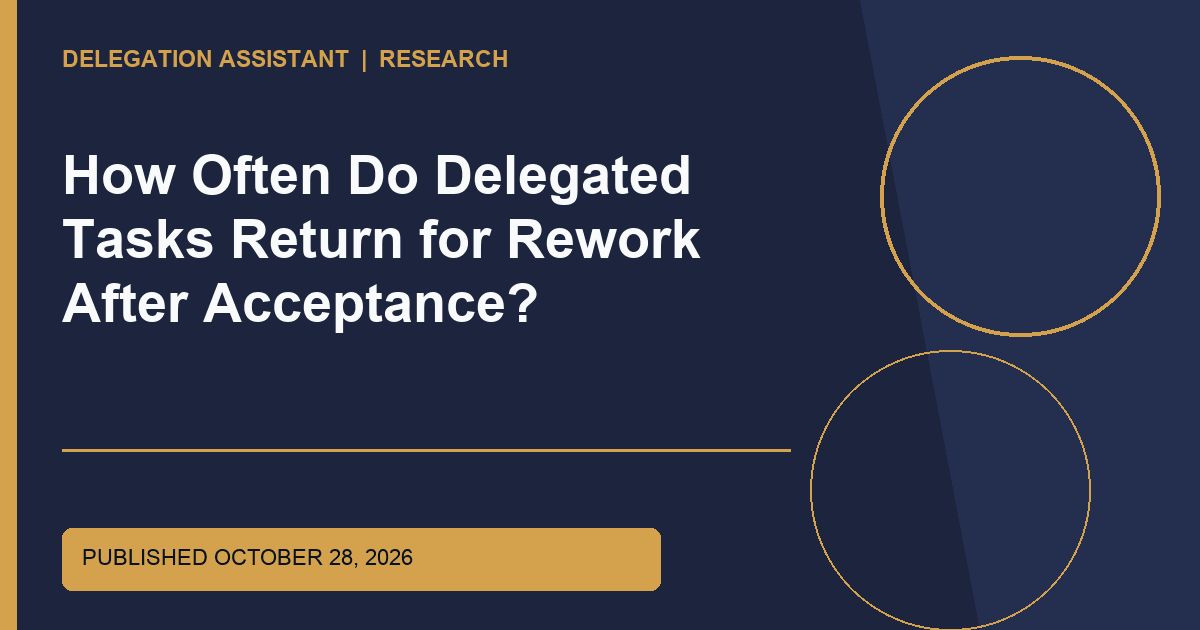 How Often Do Delegated Tasks Return for Rework After Acceptance? editorial illustration