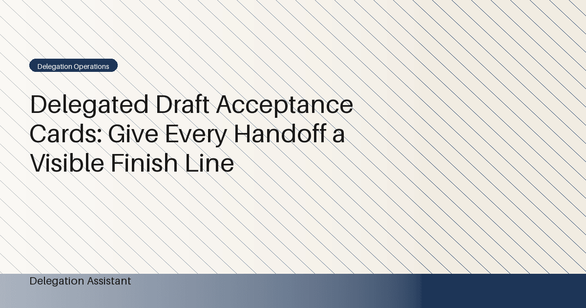 draft acceptance card