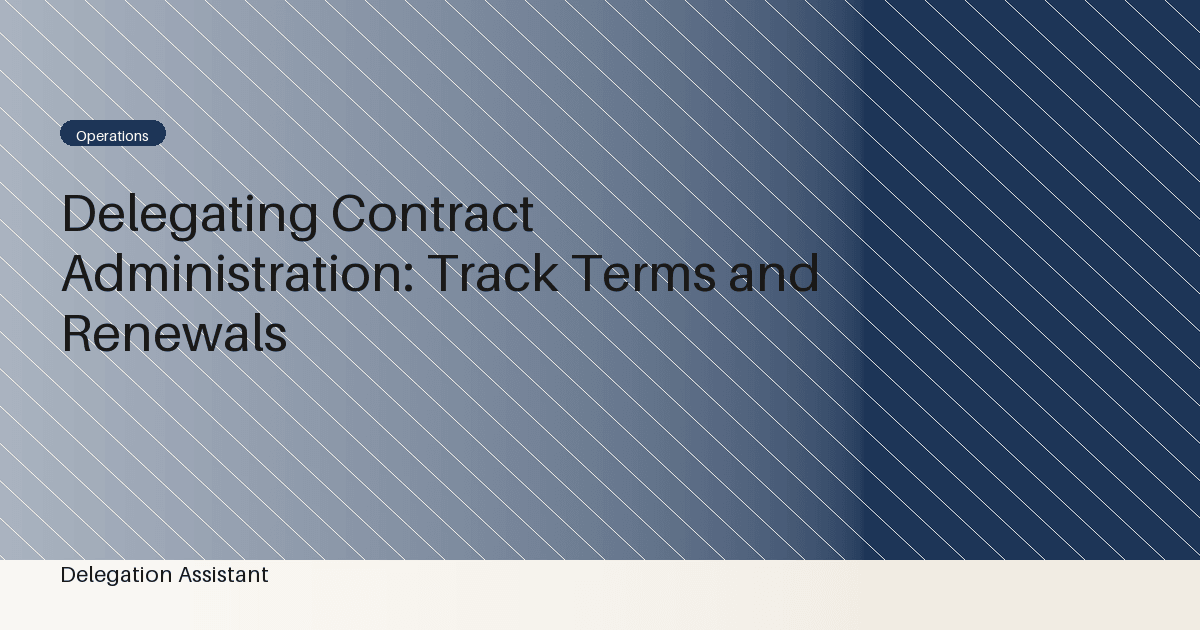 Contract register with renewal dates highlighted