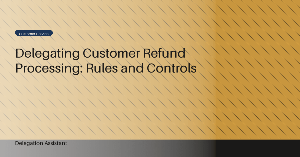 Refund request form with an approval stamp