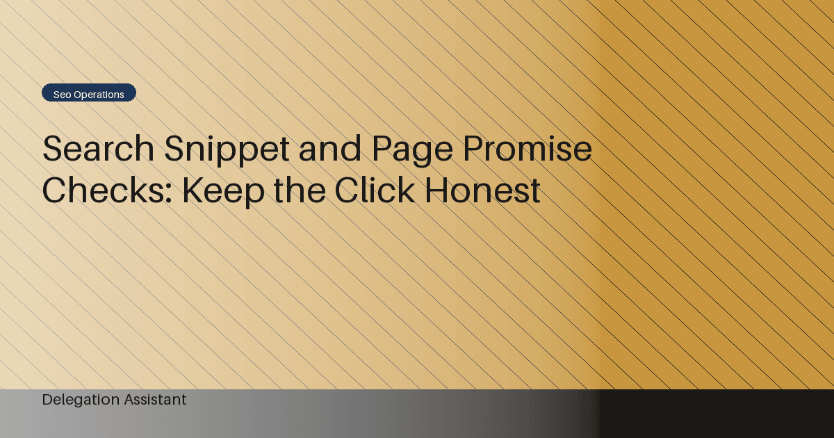 search snippet promise