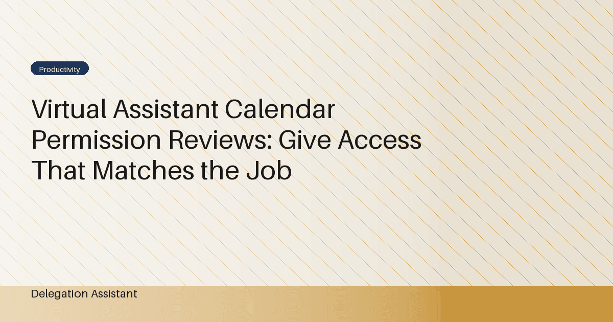 virtual assistant calendar permission review