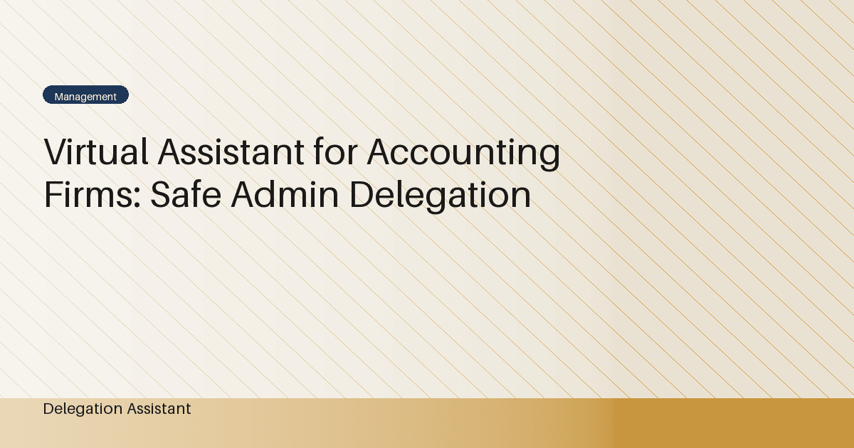 virtual assistant supporting an accounting firm