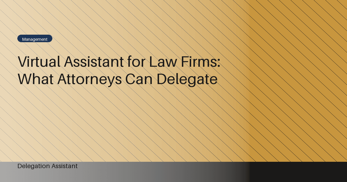 virtual assistant supporting a law firm