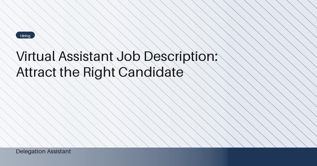 virtual assistant job description writing