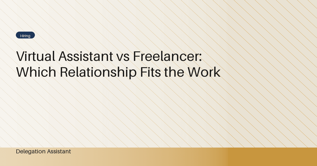 virtual assistant versus freelancer comparison