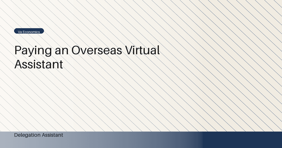 DelegationAssistant research visual about US tax reporting for overseas virtual assistant payments