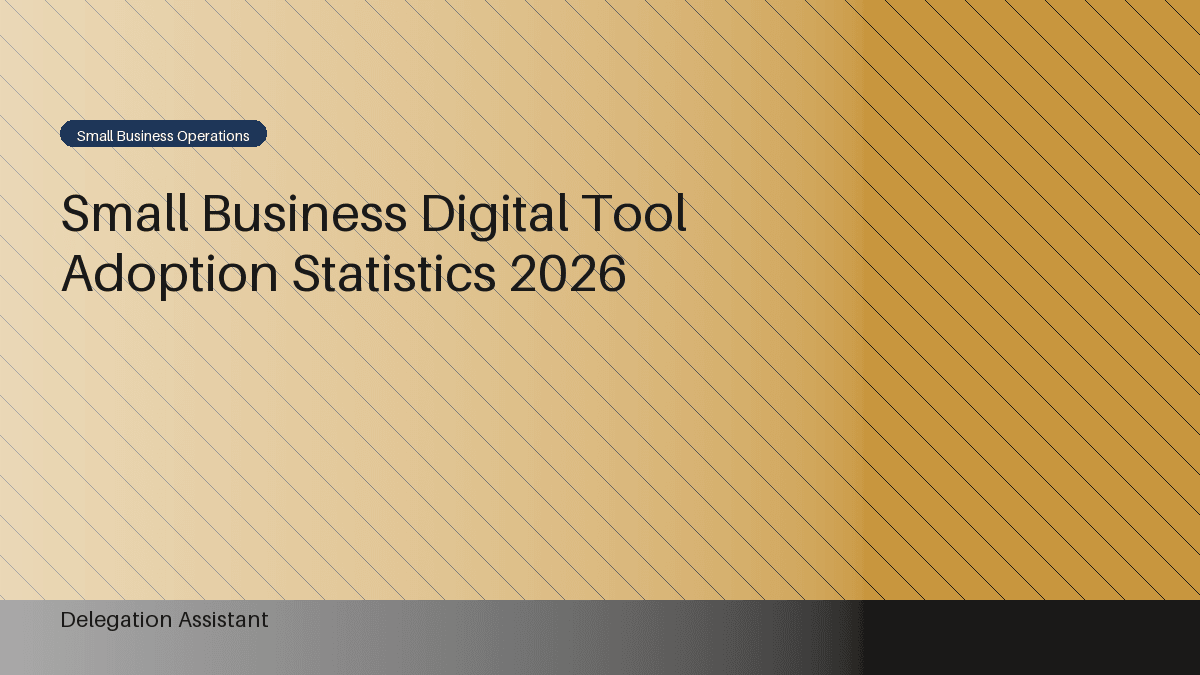 A stylized graphic representing digital tools and data flow within a small business environment, with gears and network connections.