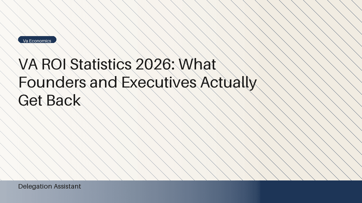 Data visualization showing ROI from virtual assistant delegation