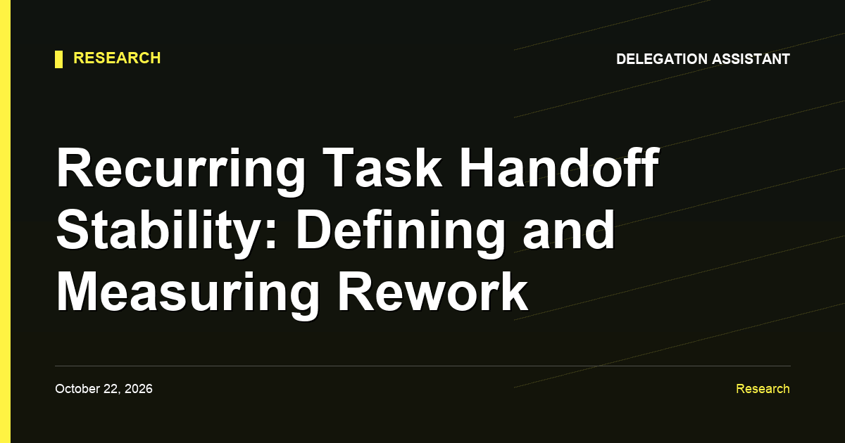 Recurring task rework measurement sheet with revision cycles